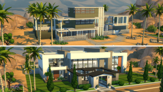 The Landgraab house before and after its most recent update.